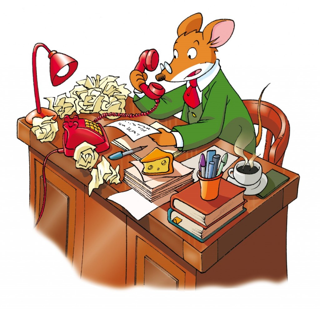 Geronimo-Stilton-At-Desk